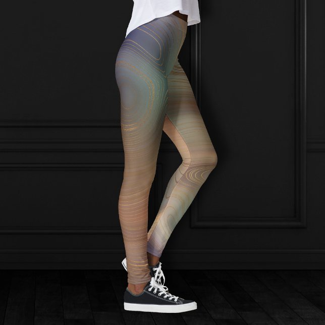 Chic Earthy Strata | Natural Copper Stone Agate Leggings (Creator Uploaded)