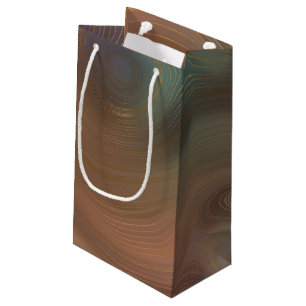 Chic Earthy Strata Natural Copper Stone Agate Small Gift Bag