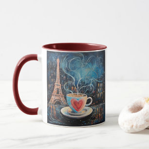 Chic Eiffel Tower Cafe Coffee Chalkboard Paris Mug