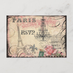 Chic Eiffel Tower & Chandelier RSVP