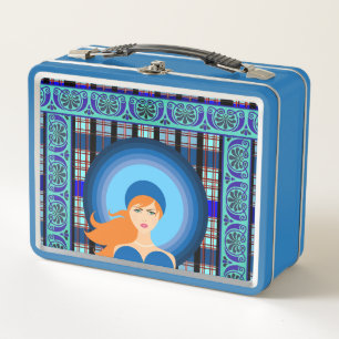 Chic Elegance Country Plaid Metal Lunch Box