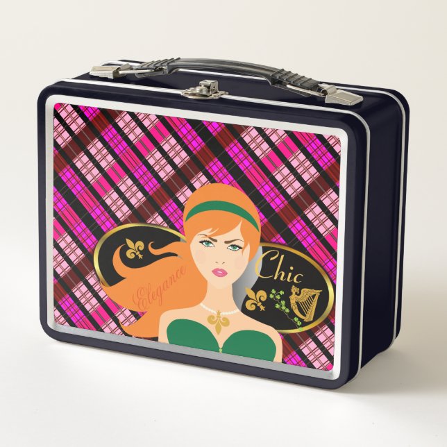 Chic Elegance Cute Metal Lunch Box (Front)