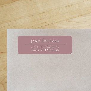 Chic Elegance   Dusty Rose   Return Address