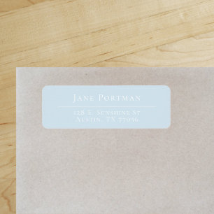 Chic Elegance Light Blue Return Address