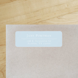 Chic Elegance Light Blue Return Address