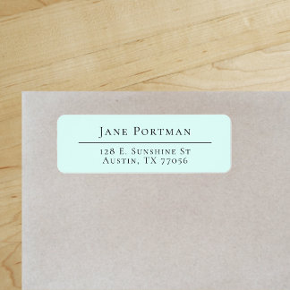 Chic Elegance | Modern Aqua Blue | Return Address
