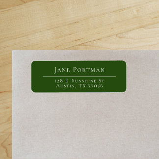 Chic Elegance | Modern | Green | Return Address