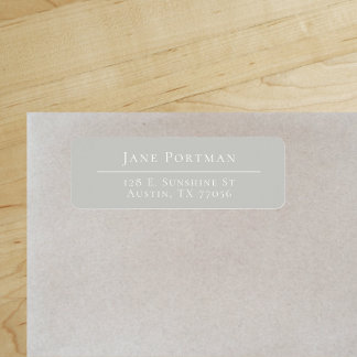 Chic Elegance | Warm Light Grey | Return Address