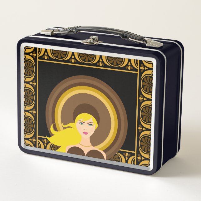 Chic Elegance XO Cute Metal Lunch Box (Front)
