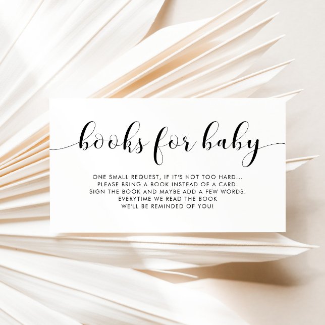Chic elegant baby shower book request card (Creator Uploaded)