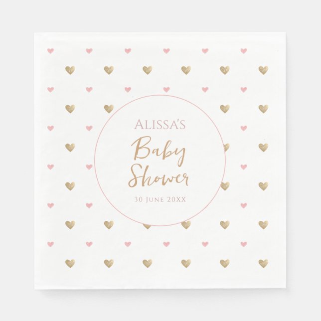 Chic Elegant Baby Shower Napkin (Front)