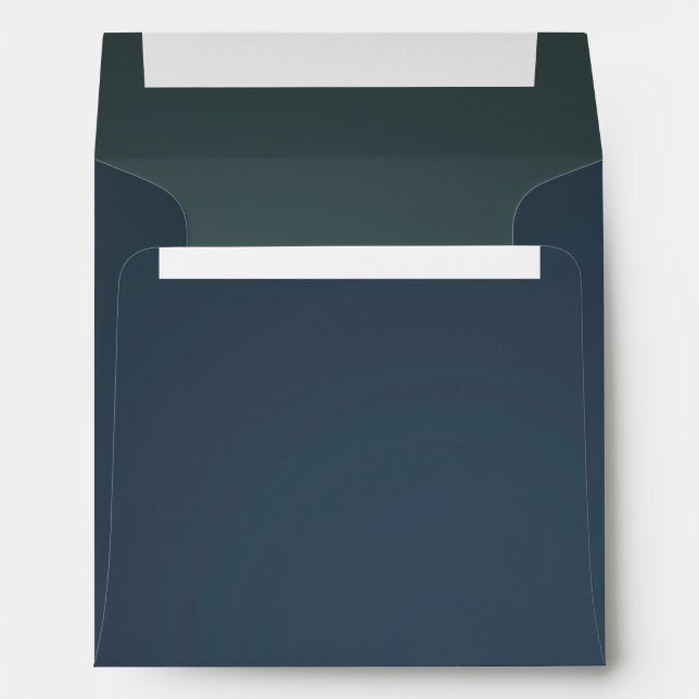 Chic Elegant Beautiful Blue Customizable Envelope  (Back (Bottom))