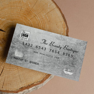 Chic Elegant Black Silver Luxury Credit Card Logo