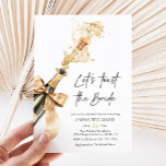 Chic Elegant Champagne Let's Toast Bridal Shower Invitation<br><div class="desc">Elevate your bridal shower with our stunning Chic Elegant Champagne Let's Toast Bridal Shower Invitation. This invitation epitomises sophistication and charm, inviting guests to join in celebrating the bride-to-be's journey to wedded bliss. With its sleek design featuring champagne glasses and the whimsical "Let's Toast" message, this invitation sets a stylish...</div>