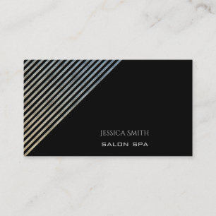 Chic elegant charming diagonal pastel stripes business card