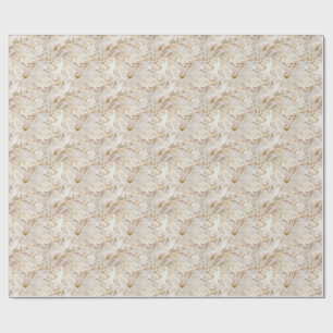 Chic,Elegant Creams & leather flower texture look Wrapping Paper