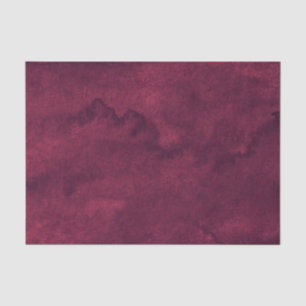 Chic Elegant Dark Burgundy Watercolor Style  Tissue Paper