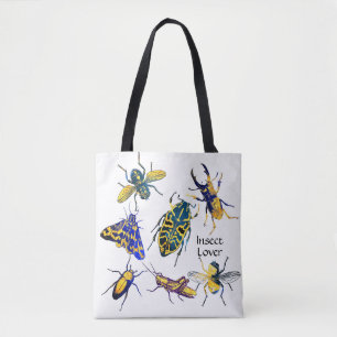 Chic Elegant Entomology Insect Lover Tote Bag