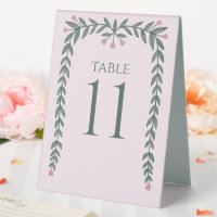 Chic Elegant Floral Frame Botanical Vines Pink