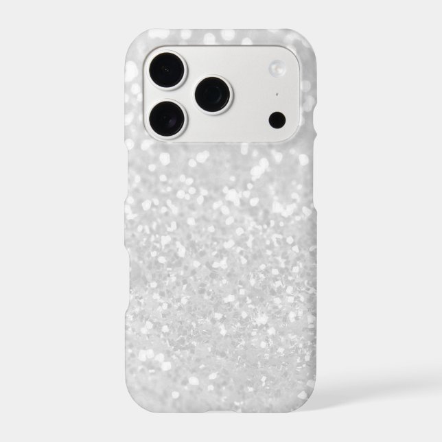 Chic elegant glamour White Faux Glitter (Back)