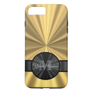 Chic elegant gold personalised monogram iPhone 8 plus/7 plus case