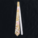 Chic Elegant Gold Pink White Flowers and Leaves Tie<br><div class="desc">This chic and elegant pattern is perfect for the trendy and stylish woman. It features a girly faux printed gold foil, blush pink, and white hand-drawn flowers and leaves pattern. It's modern, fashionable, and unique! ***IMPORTANT DESIGN NOTE: For custom requests relating to changes of design aspects; including colour swaps or...</div>