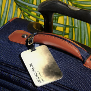 Chic Elegant Golden Abstract Luggage Tag
