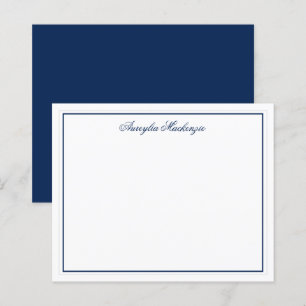 Chic Elegant Navy Blue and White Personalised