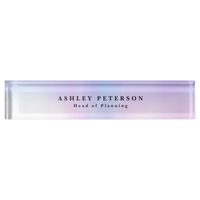 Chic Elegant Pearl Background Nameplate (Front)