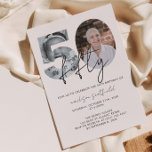 Chic Elegant Photo Script 50th Birthday Invitation<br><div class="desc">Chic Elegant Photo Script 50th Birthday Invitation</div>