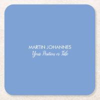 Chic Elegant Plain Stylish Blue Minimalist