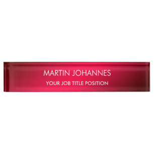Chic Elegant Plain Stylish Nameplate