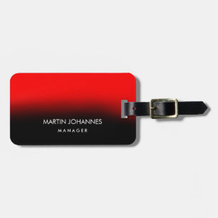 Chic Elegant Plain Stylish Red Black Luggage Tag