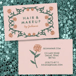 Chic Elegant Rose Frame Floral Blush Pink Business Card<br><div class="desc">Change the text,  font and colours of this customisable business card. Hand drawn by me for you. Check my shop for more business card designs!</div>