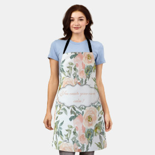 Chic Elegant Roses,Motivational Message  Apron