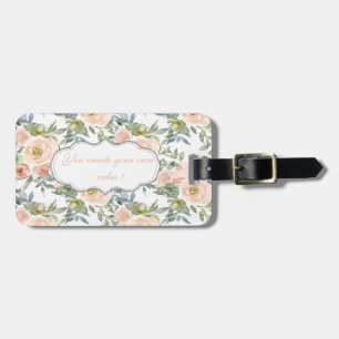 Chic Elegant Roses,Motivational Message Luggage Tag
