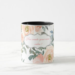 Chic Elegant Roses,Motivational Message Mug