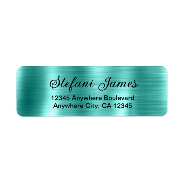 Chic Elegant Script Metallic Label (Front)