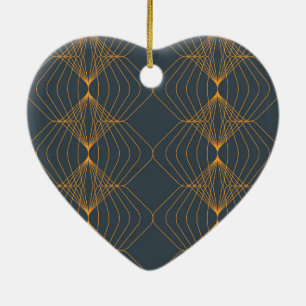 Chic, elegant, simple geometric graphic pattern ceramic tree decoration