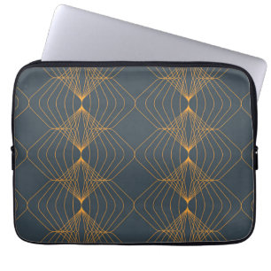 Chic, elegant, simple geometric graphic pattern laptop sleeve