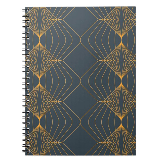 Chic, elegant, simple geometric graphic pattern notebook (Front)