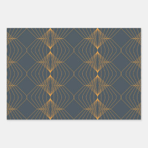 Chic, elegant, simple geometric graphic pattern wrapping paper sheet