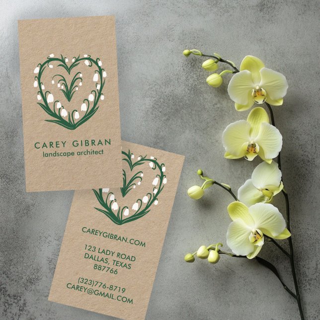 Chic Elegant Snowdrop Lily Line Drawing CUSTOM  Business Card (Chic Elegant Snowdrop Lily Line Drawing CUSTOM Business Card
)