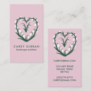 Chic Elegant Snowdrop Lily Line Drawing CUSTOM  Business Card