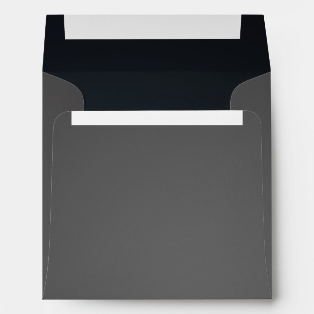 Chic Elegant Stylish Grey Customizable Envelope (Back (Bottom))