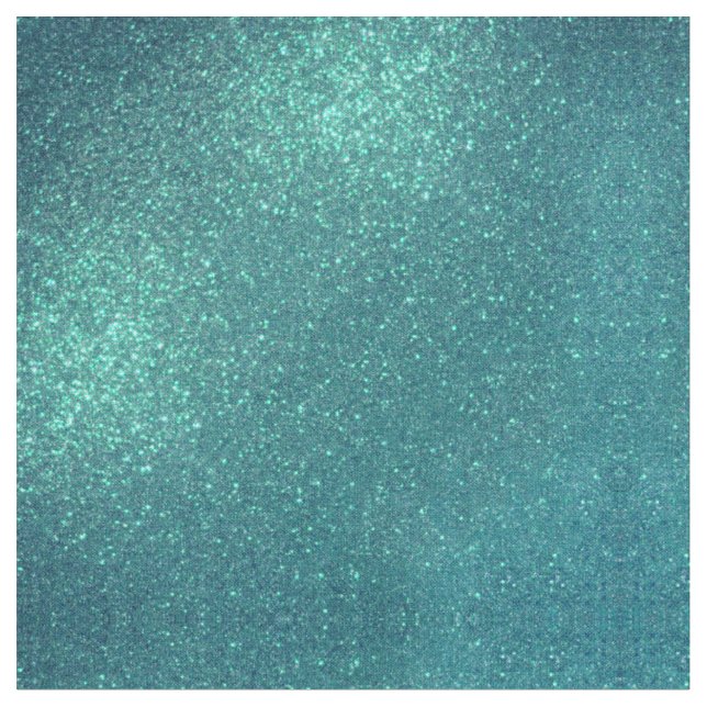 Chic Elegant Teal Blue Sparkly Glitter Fabric (Close Up)