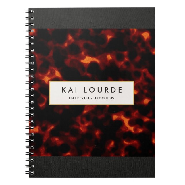 Chic Elegant Tortoiseshell  Notebook (Front)
