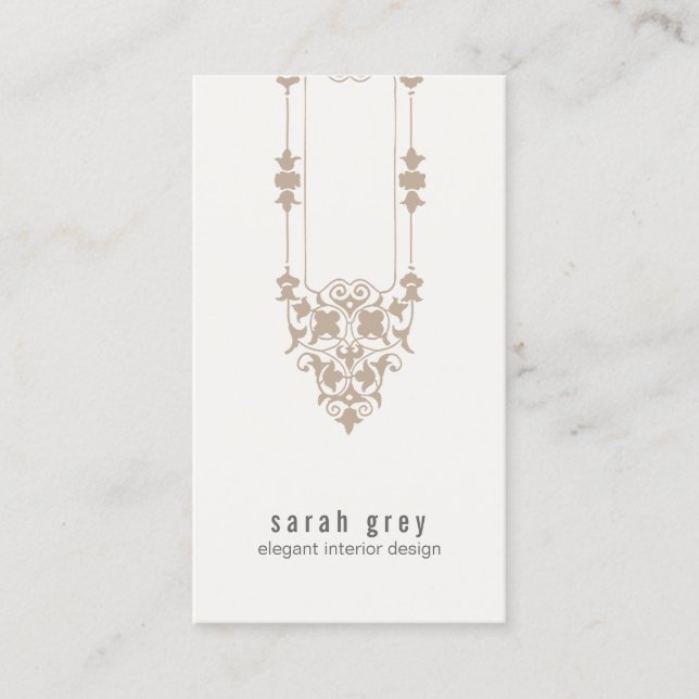 Chic Elegant Vintage Motif Business Card (Front)