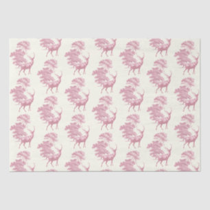 Chic Elegant Vintage Pink Deer in Forest Tissue Paper