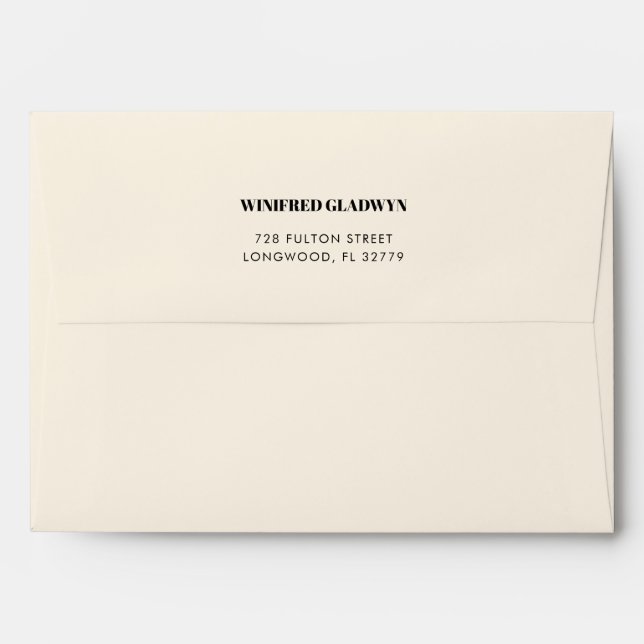Chic elegant wedding pastel envelope (Back (Top Flap))